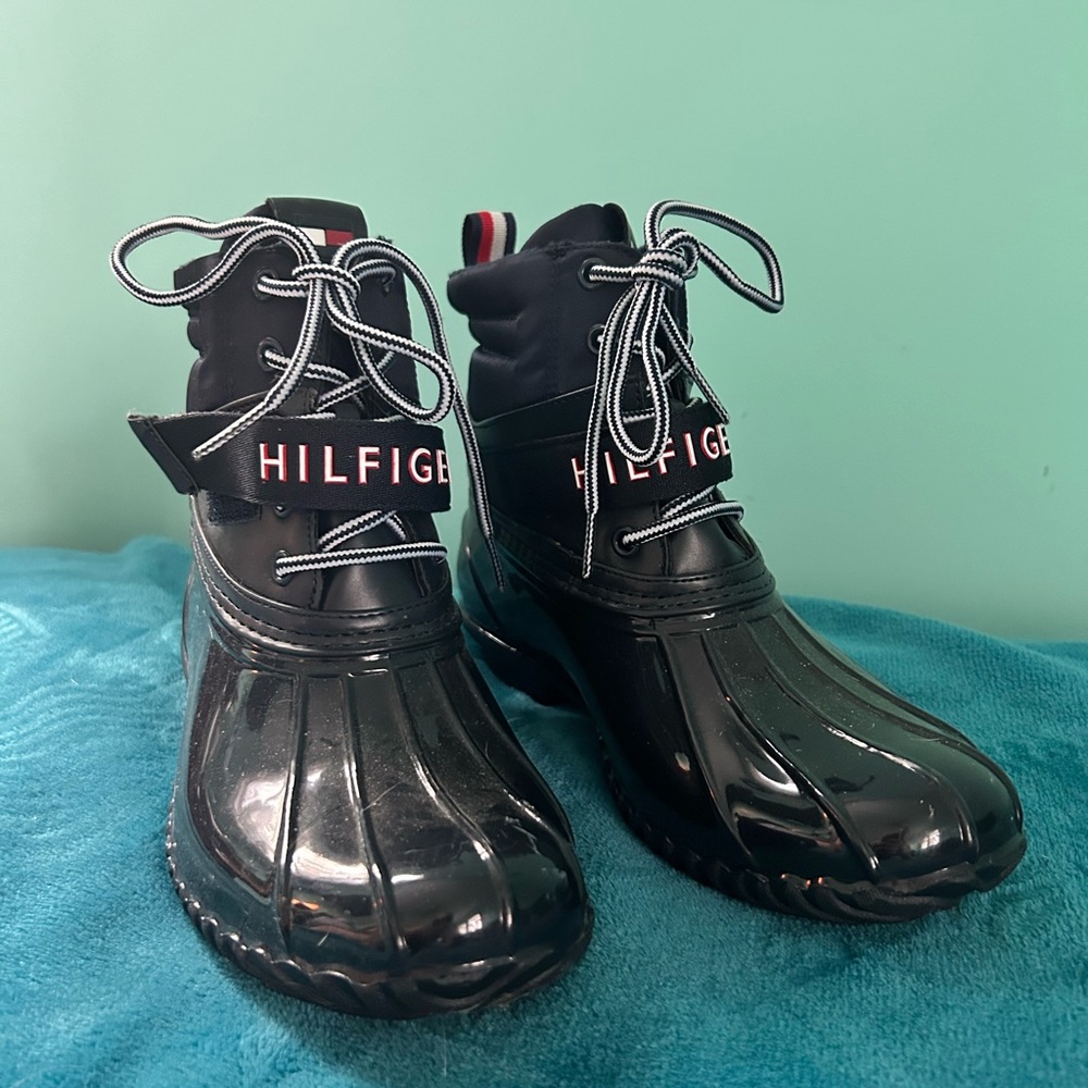 Black Tommy Hilfiger Rain Boots